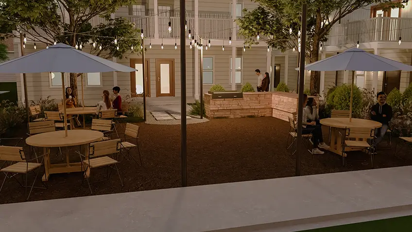 outdoor community area