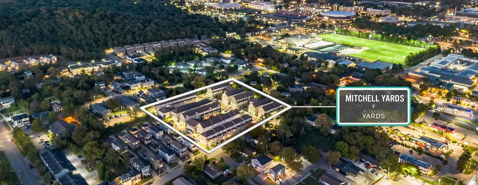 aerial view of Mitchell Yards